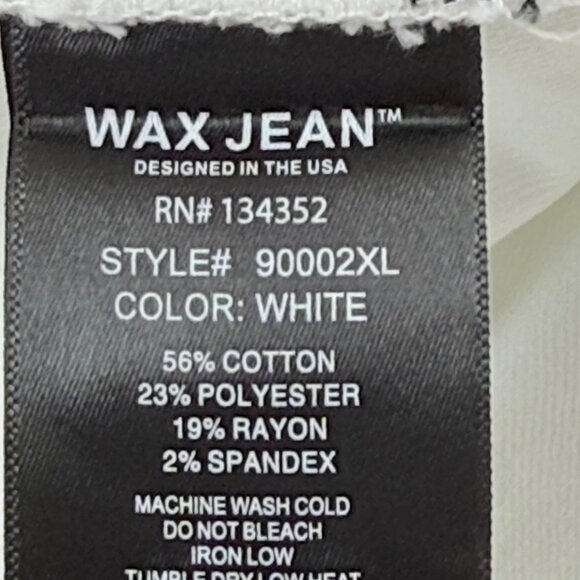 Wax Jean Women's White Stretch Mid Rise Distressed Skinny Denim Jeans Size 18 - Picture 6 of 11